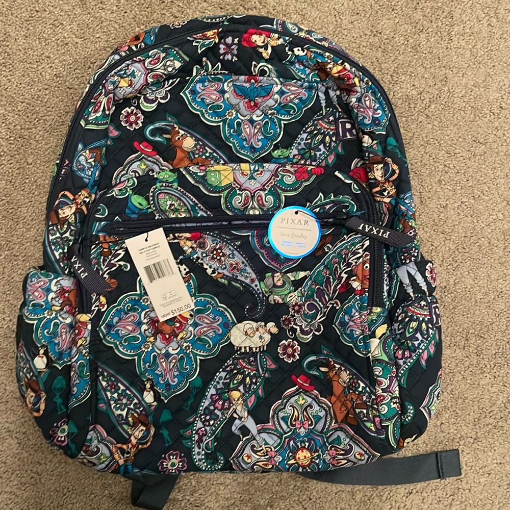 Vera Bradley ToyStory campus backpack in the discontinued pattern "Andy’s Room."